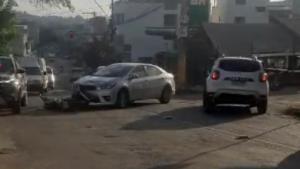 Veja vídeo: acidente é registrado no bairro Afonso Pena, em Divinópolis