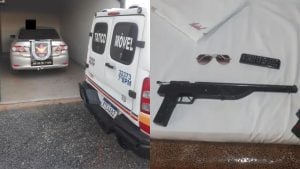 Homem rouba carro e sequestra empres&aacute;ria em Pomp&eacute;u