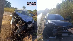 Ita&uacute;na: Acidente entre carros deixa quatro feridos na MG-431