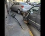 Formiga: Motorista não respeita placa de sinalização e provoca acidente