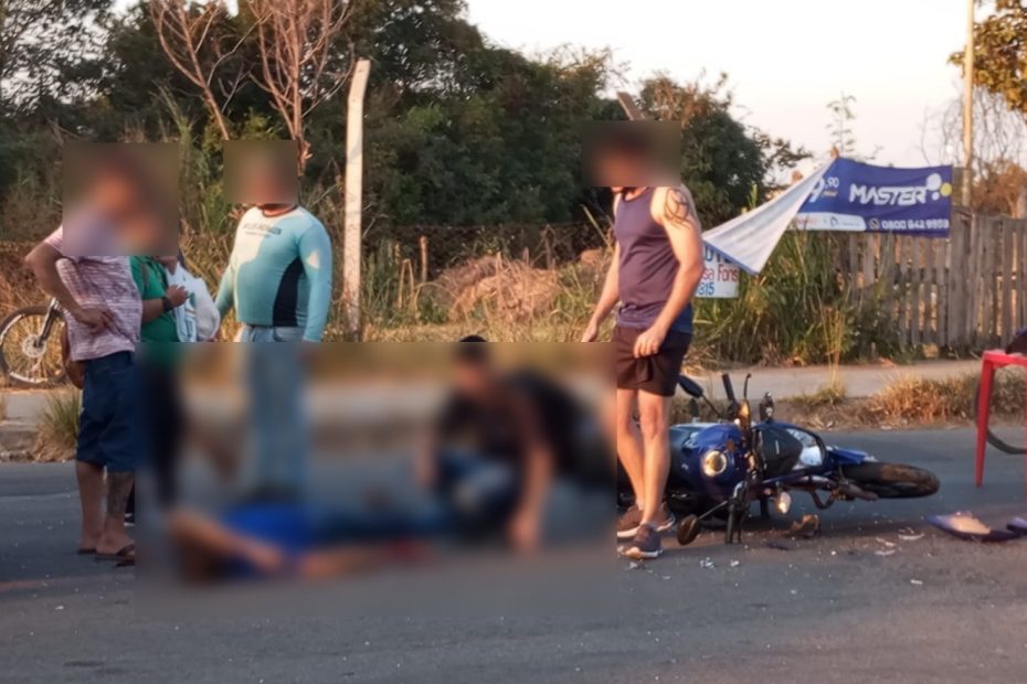 Motociclista fica ferido após acidente no Interlagos, em Divinópolis