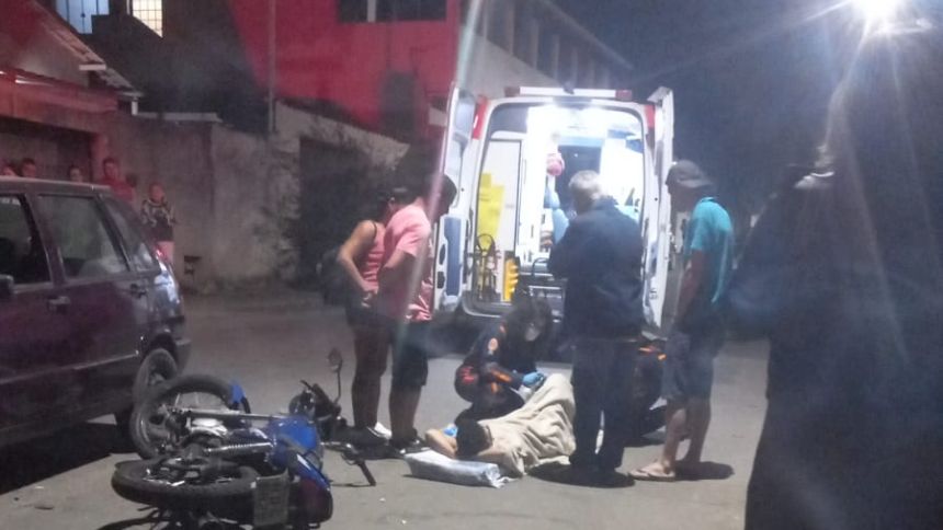 Motociclista fica ferido após acidente no Icaraí, em Divinópolis