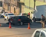 Veja vídeo: Acidente na rua Pernambuco deixa motociclista ferido