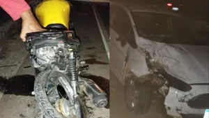 Nova Serrana: Ap&oacute;s acidente, filho de motociclista agride passageiras de carro
