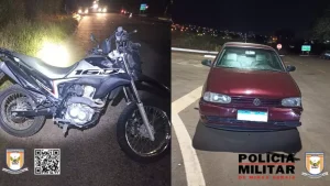 Par&aacute; de Minas: Acidente na BR-352 deixa motociclista com fratura na perna