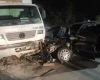 Carro colide com caminhão próximo ao Batalhão da Polícia, em Formiga