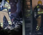 Oliveira: Bombeiros combatem incêndio em residência