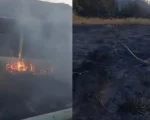Itaúna: Incêndio na base do Morro do Bonfim atinge cerca de 15 hectares
