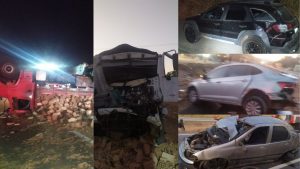 Acidente com cinco ve&iacute;culos deixa homem gravemente ferido na BR-262, em Igaratinga