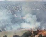 Incêndio atinge área verde do cemitério Bosque da Esperança em BH