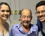 Vestida de noiva, jovem vai ao hospital ver avô que não pôde ir ao casamento em Divinópolis