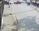 Divinópolis: Câmera de segurança flagra colisão entre carros na av. JK