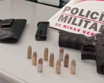 Pará de Minas: PM prende suspeito com arma em via pública
