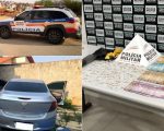 Trio é preso com carros clonados e drogas em Nova Serrana