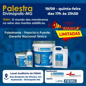 Mantas asfálticas: palestra gratuita será realizada em Divinópolis
