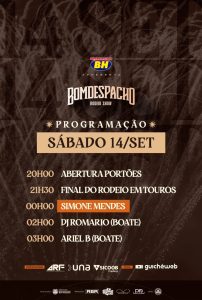 Bom Despacho Rodeio Show: confira a programa&ccedil;&atilde;o para este s&aacute;bado