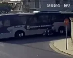 Cenas fortes: Motociclista morre ao ser atingido por ônibus em BH