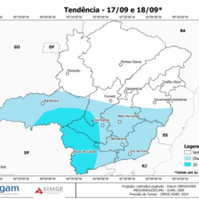 Previsão de chuva para Divinópolis nesta semana