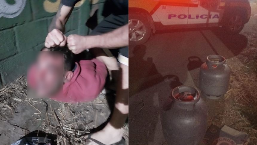 Ladr&atilde;o de g&aacute;s apanha de moradores em Divin&oacute;polis