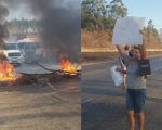 Vídeo: Protesto contra falta d’água fecha BR-040, na Grande BH