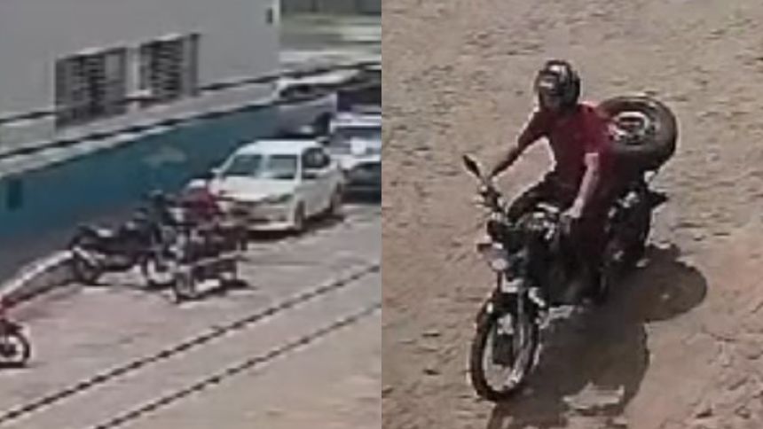Uma c&acirc;mera de seguran&ccedil;a flagrou um furto inusitado no bairro Bom Pastor, em Divin&oacute;polis, na manh&atilde; desta ter&ccedil;a-feira (22).
