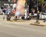 Acidente entre motocicletas é registrado no Centro de Divinópolis