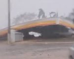 Vídeo: Temporal derruba posto de combustíveis em Luz