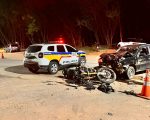 Colisão entre carro e moto deixa motociclista ferido em Divinópolis