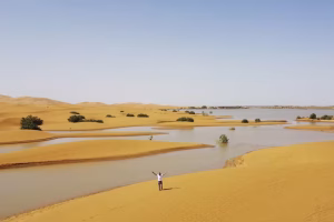 Miragens? Lagoas se formam no deserto do Saara