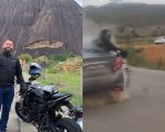 Cenas fortes: Motociclista morre após pedir para gravar vídeo pilotando veículo em Minas