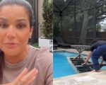 Nivea Stelmann mostra como ficou condomínio após passagem do Furacão Milton