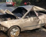 Pará de Minas: Capotamento deixa homem gravemente ferido na BR-262