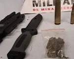Carmo do Cajuru: Acusado de violência doméstica é preso com munições e droga