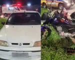Divinópolis: Acidente entre carro e moto na BR-494 deixa um ferido