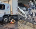 Arcos: Motociclista fica gravemente ferido em acidente com caminhão na MG-170