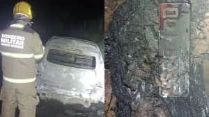 Ita&uacute;na: Bombeiros s&atilde;o acionados para combate de inc&ecirc;ndio e encontram corpo no porta-malas