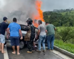 VÍDEO: Acidente na BR-494 deixa duas pessoas carbonizadas e uma ferida