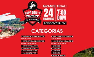 Copa Oeste Enduro Fim: final de evento esportivo ser&aacute; realizado em Samonte neste domingo (24)