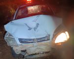 Carro freia, causa colisão traseira e foge, na BR-352 em Abaeté
