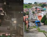 Carreta bitrem tenta subir morro e ‘agarra’ em rua de BH