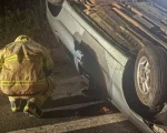 Bombeiros de Oliveira são acionados para atender capotamento de carro na BR-381