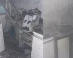 Oliveira: Bombeiros combatem incêndio em apartamento