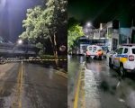 Carreta atinge garagem de residência em Formiga