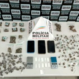 Trio &eacute; preso com grande quantidade de drogas em Nova Serrana
