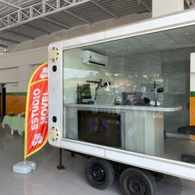 Est&uacute;dio M&oacute;vel da Minas FM est&aacute; na reinaugura&ccedil;&atilde;o do Posto Xavante