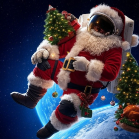 papai noel astronauta