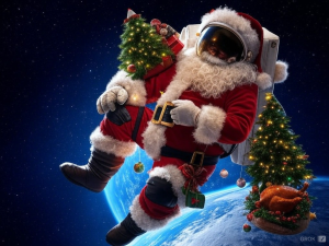 papai noel astronauta