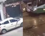 Vídeo: Dupla é detida após assaltar carro e provocar acidente em perseguição no Barreiro, em BH