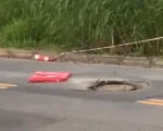 VÍDEO: Tampa de bueiro causa transtornos na av. Governador Magalhães Pinto