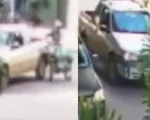 VÍDEO: Motorista foge após colidir caminhonete em moto no Centro de Divinópolis